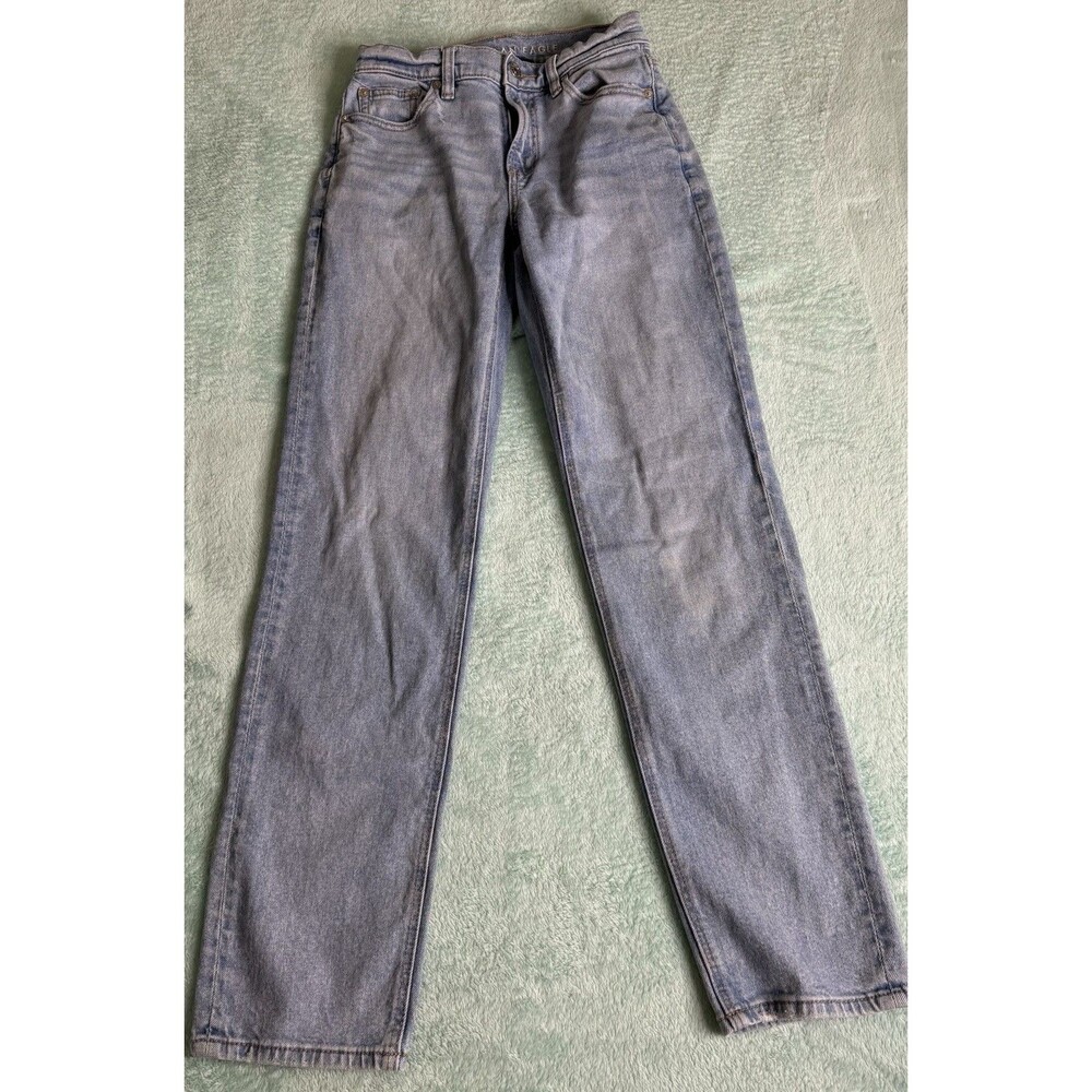 American Eagle Women’s Blue Jeans Super High Rise Straight Size 00